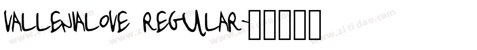vallenialove regular字体转换